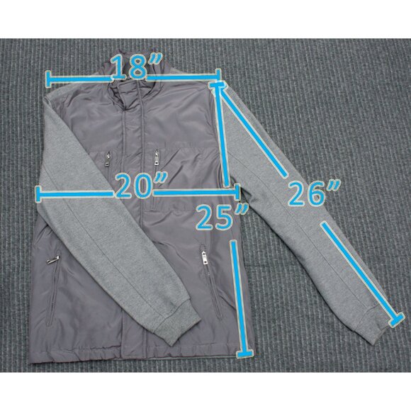 Zara Man Full Zip and Snaps Long Sleeve Sweater Large Gray Unique Front Design - Picture 4 of 7